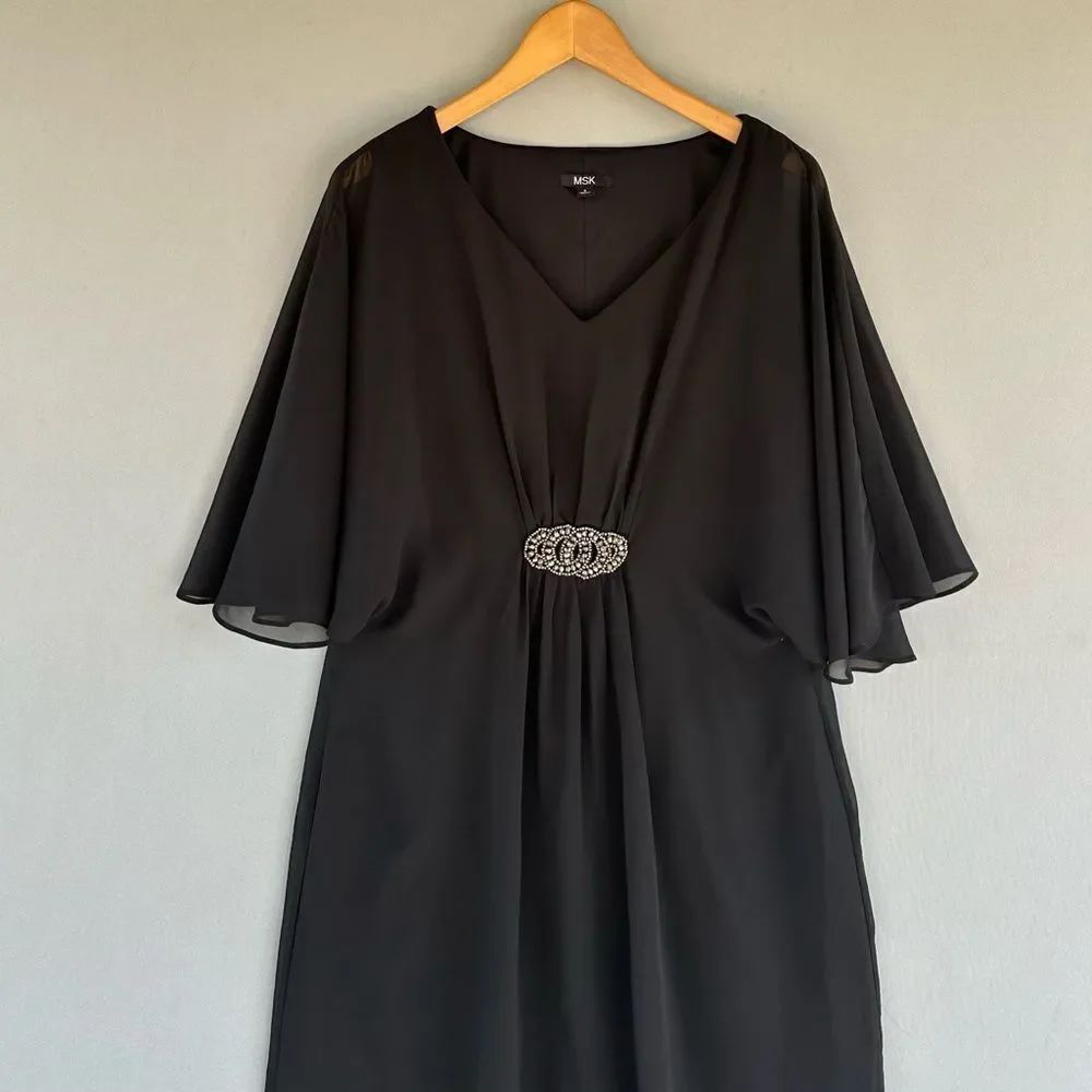5 for $45 MSK Dress Size 8 Special Occasion Black - Picture 2 of 8